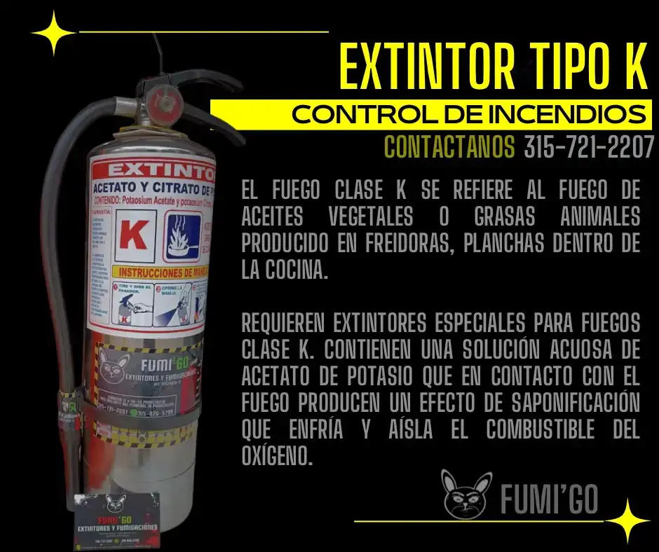 Extintor tipo k 1.5 gl