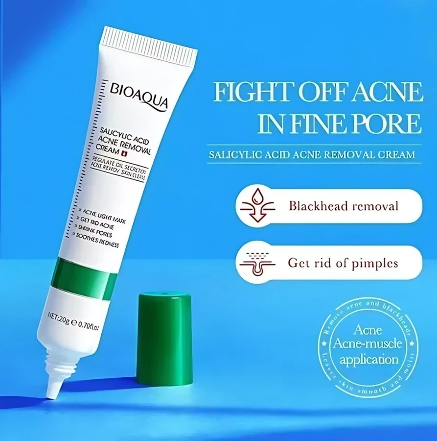 CREMA ANTI-ACNÉ DE ÁCIDO SALICÍLICO BIOAQUA ☺️💖