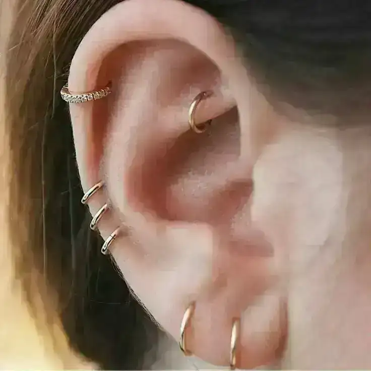 Piercing Aro tipo clicker de Titanium   2