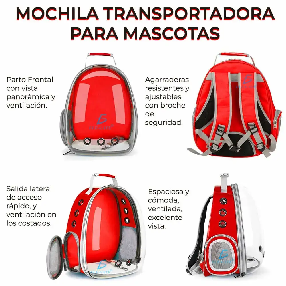 Mochila De Viaje Con Cápsula Para Mascotas  3