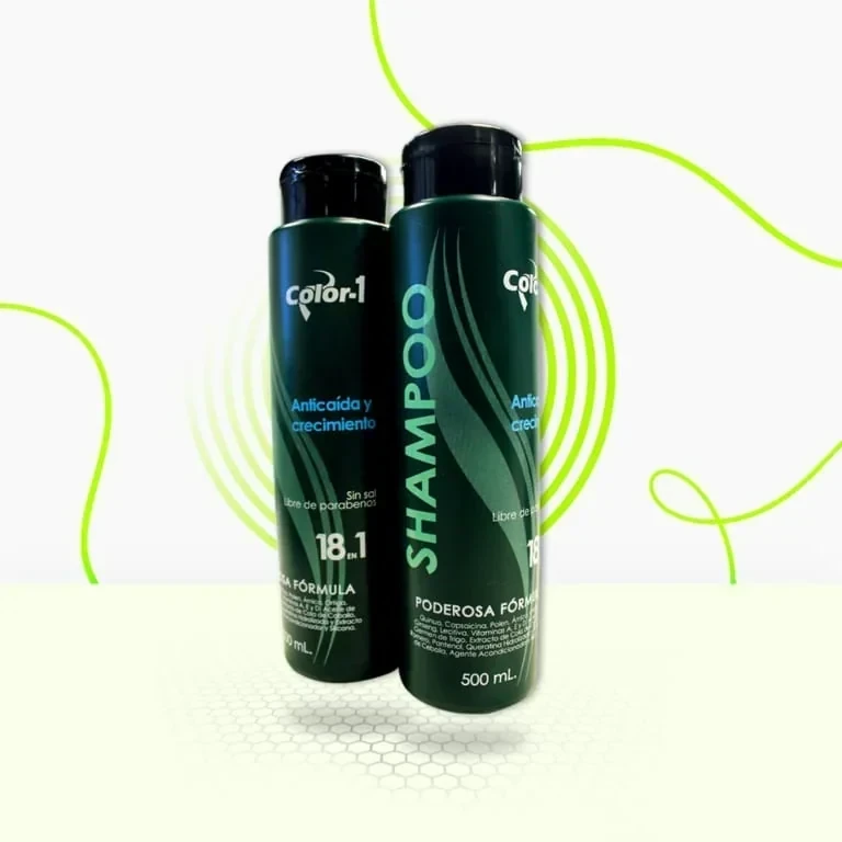 color-1 shampoo 18 en 1 anticaida y crecimiento 500 ml