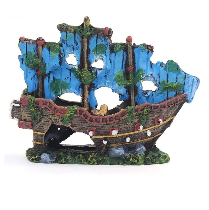 Adorno de Resina Barco Pirata 23*8*23cm Aq-706