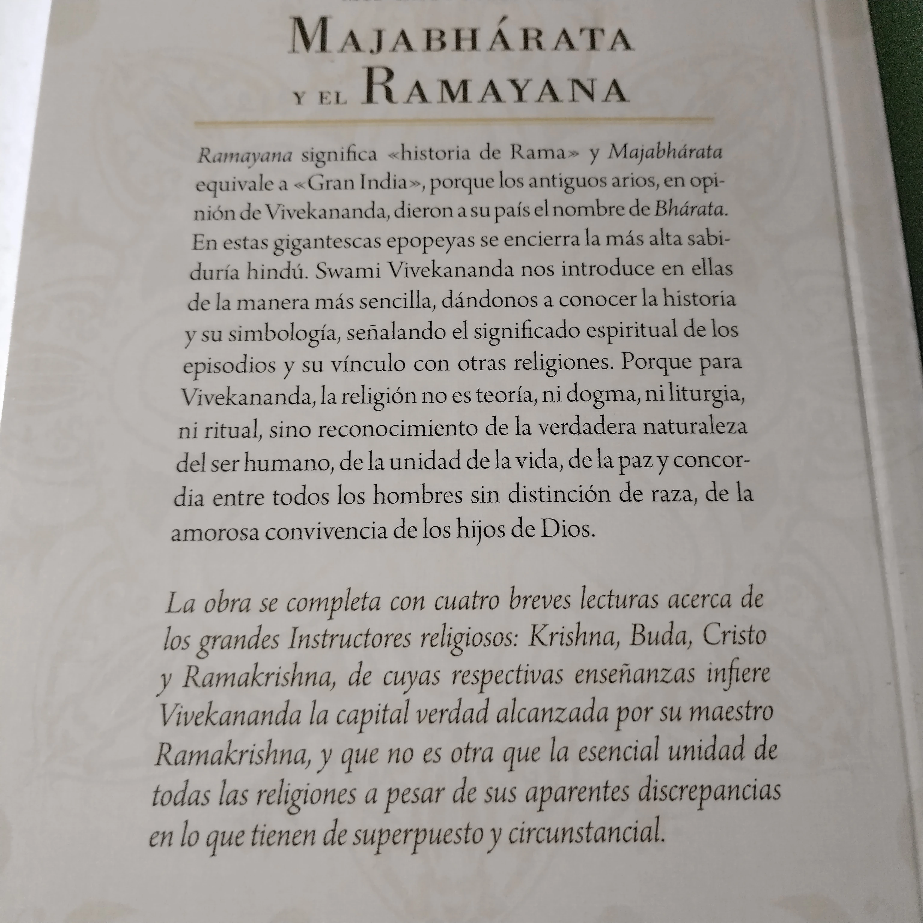 Mis lecturas del Majabhárata y el Ramayana, nuevo 2