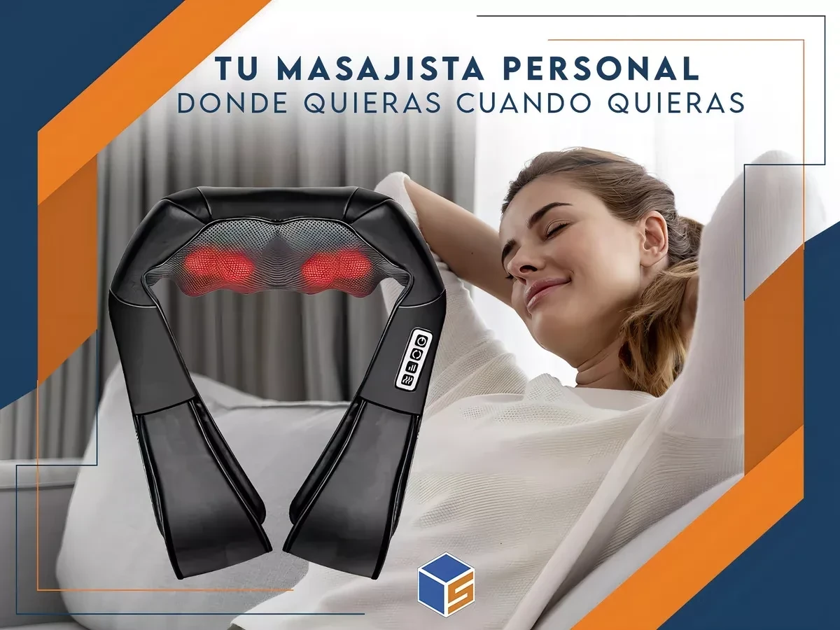 Masajeador Cervical Espalda Hombros Pie Calor Lumbar Waggs 4
