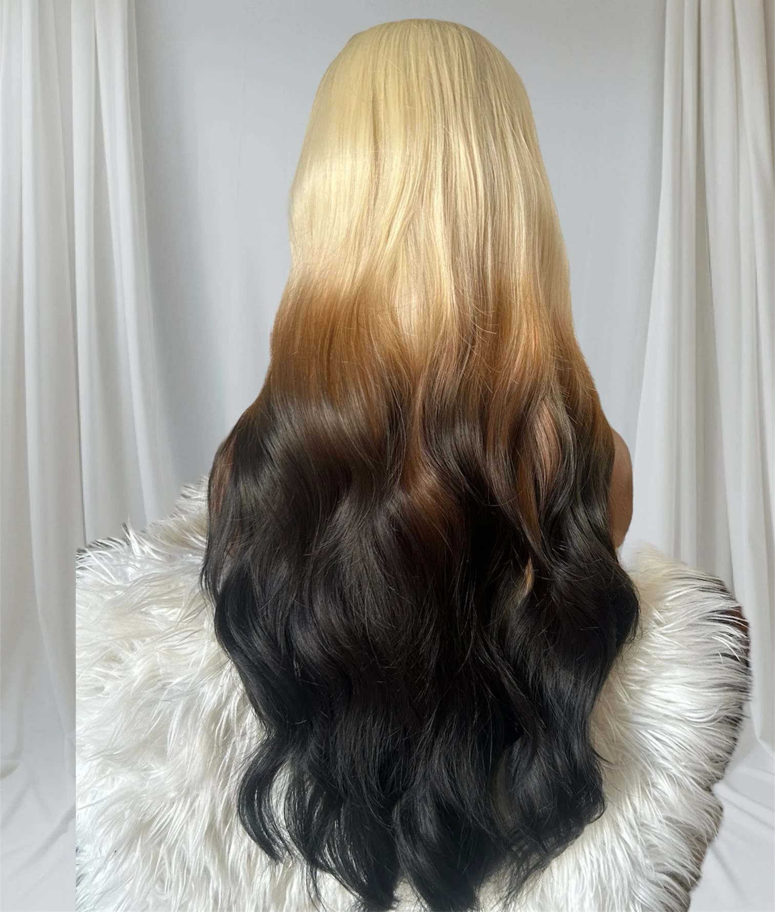 Peluca semi narural  de encaje frontal lace 13x4, 28 pulgadas  3