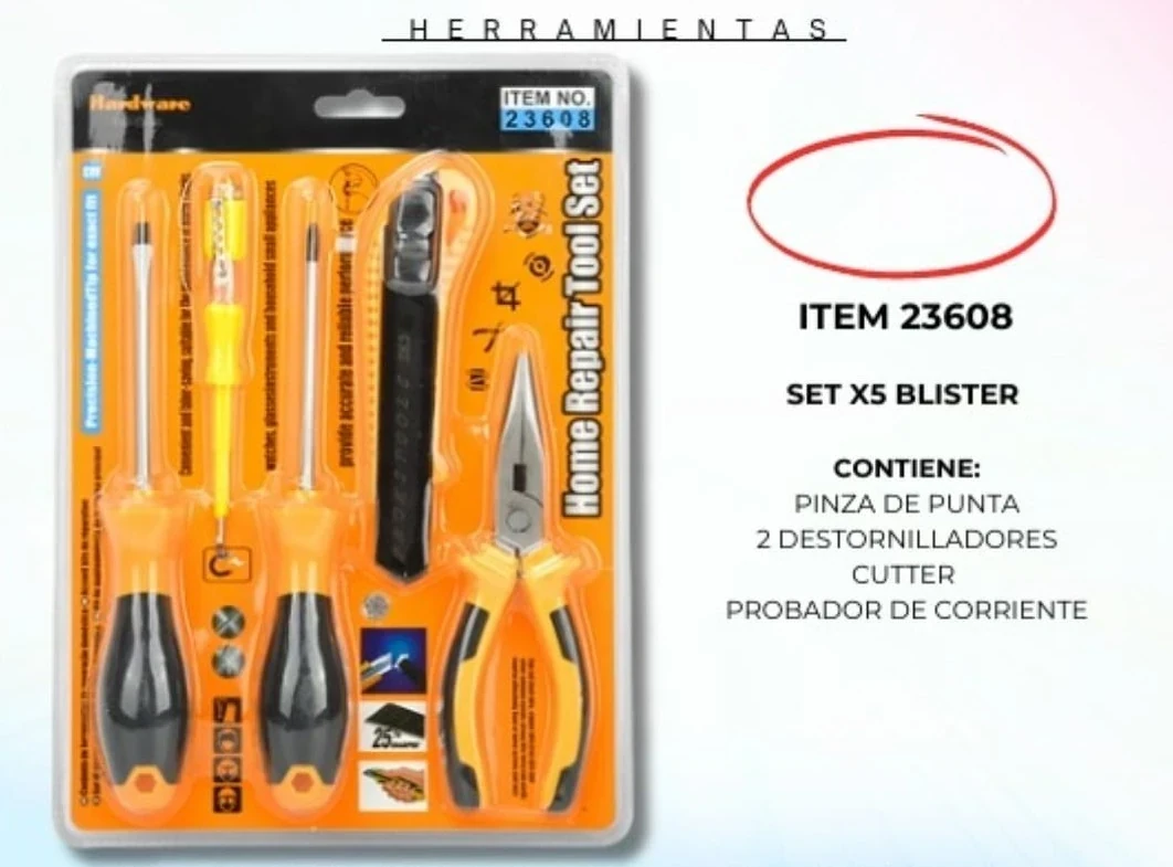 SET 5 PIEZAS BLISTER