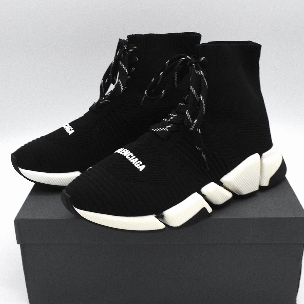 Balenciaga Speed 2.0 Lace Up Negro suela Blanco 4