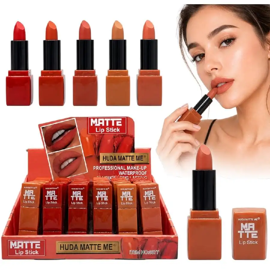 Labial en barra profesional tonos surtidos huda matte 
