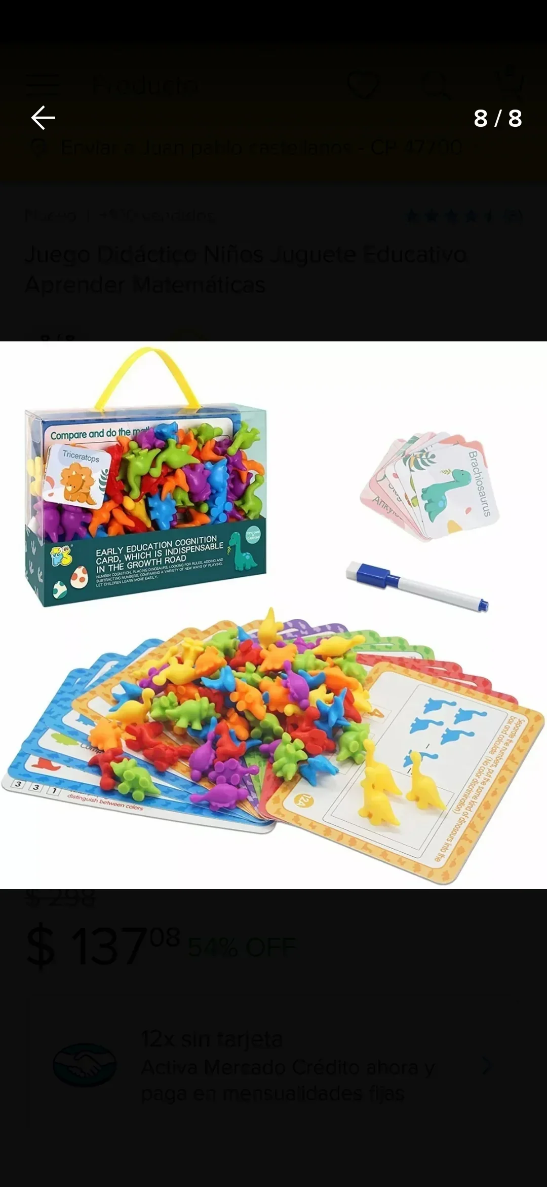 Juego contando dinosaurios 