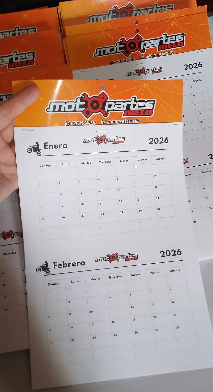 Almanaque para colgar pack por 100 unidades 