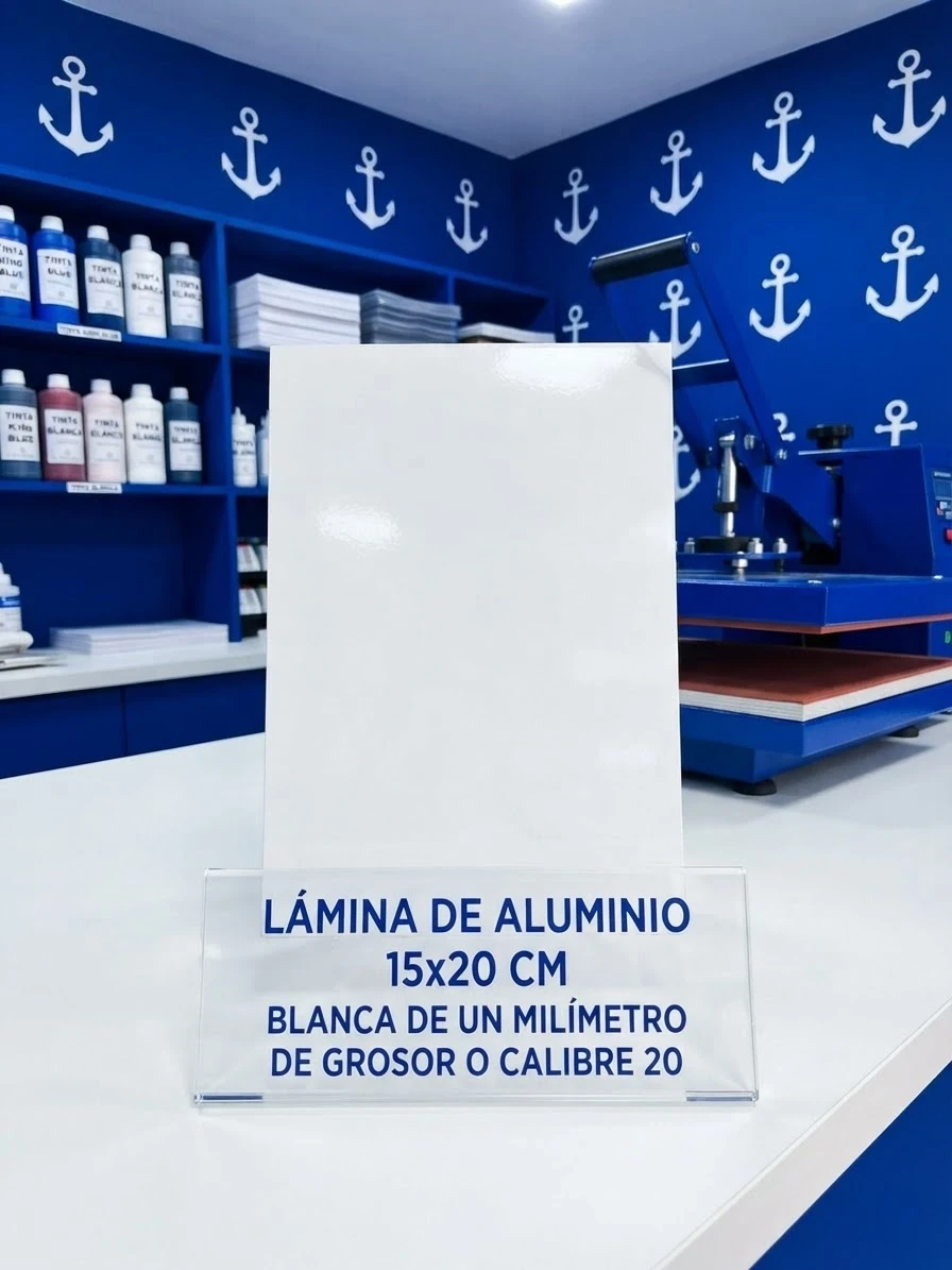 Lamina Blanca  15*20 Sublimable 1mm
