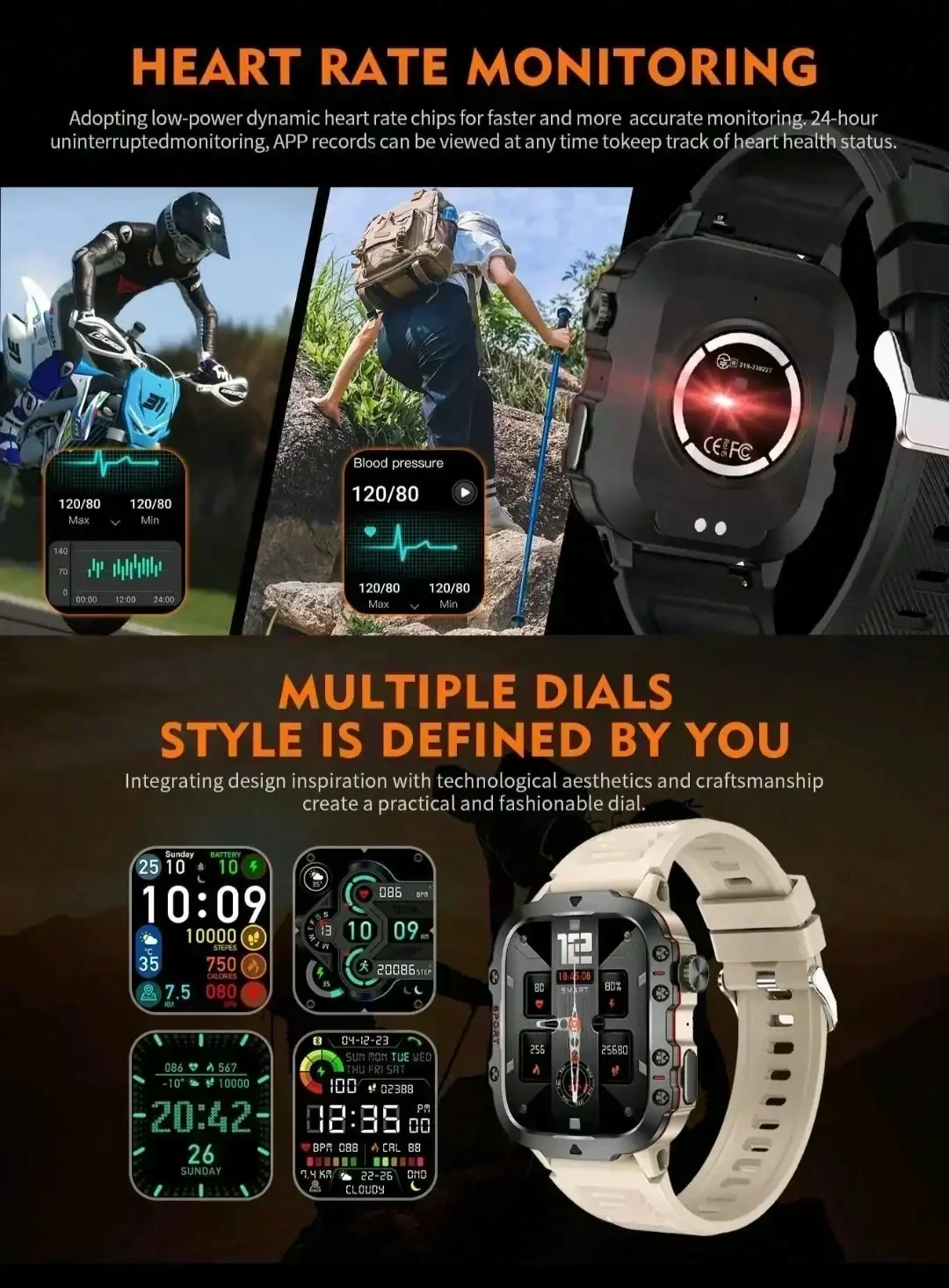 Reloj Smart grado Militar  7