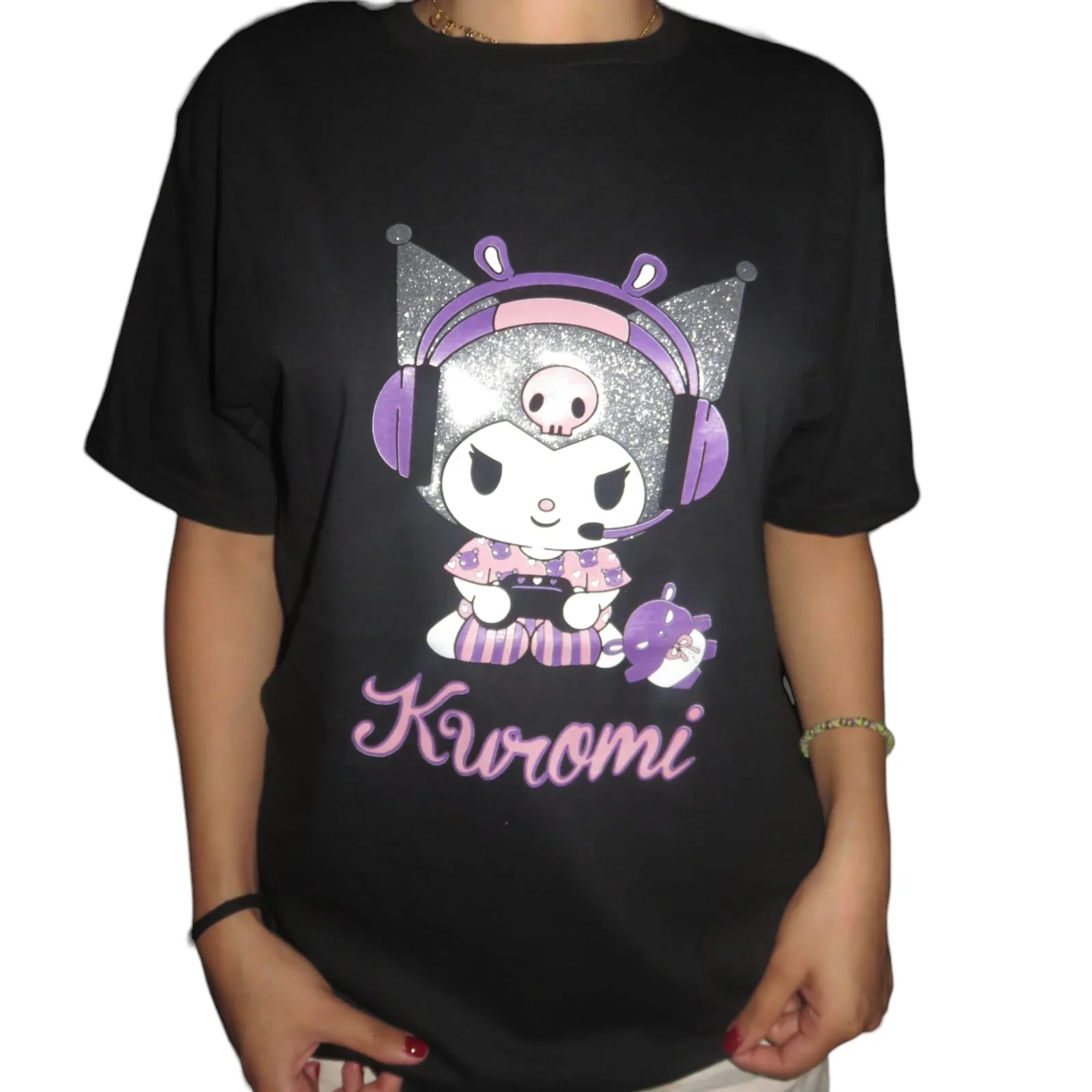 Playera de Kuromi gamer con efecto
