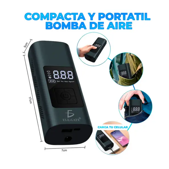 Bomba Eléctrica De Aire Con 4 Adaptadores Intercambiables Para Inflar  3