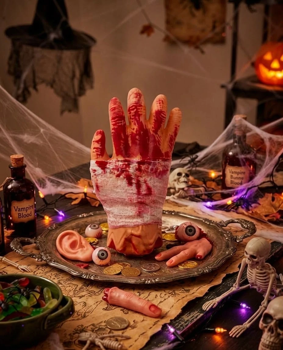 Mano halloween sangrienta 11cm con venda