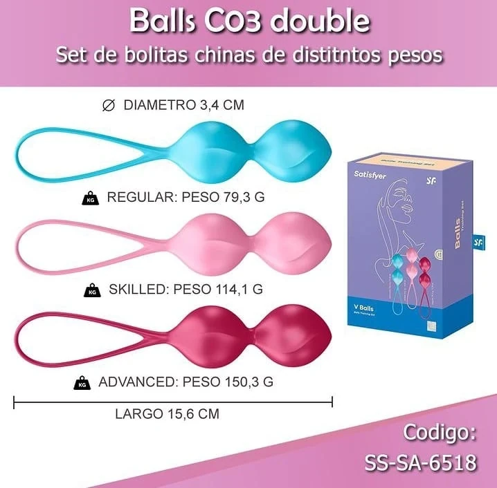 Balls C03 double Set de bolitas chinas de distitntos pesos