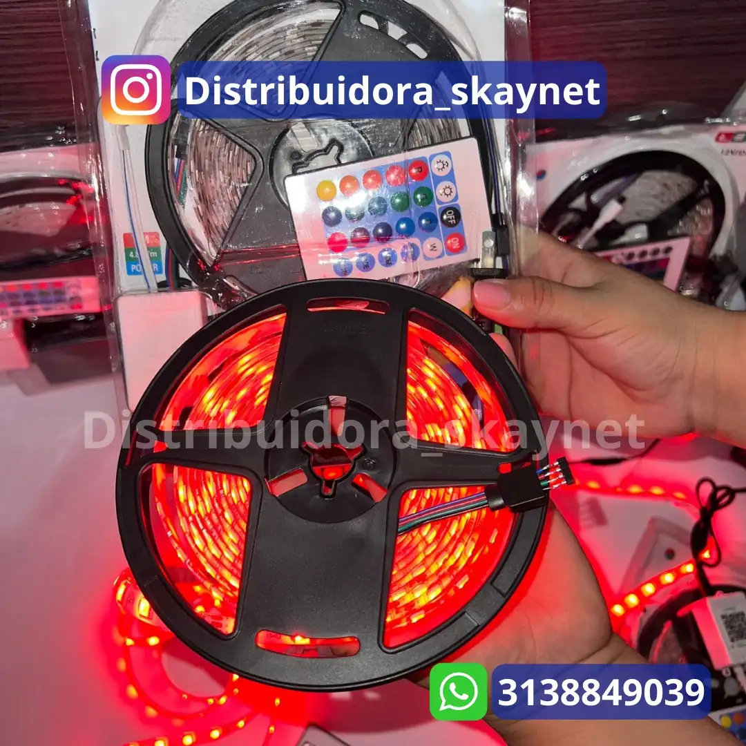 Cinta De Luz Led 5 Metros Tira Multicolor + Control + Cargador
