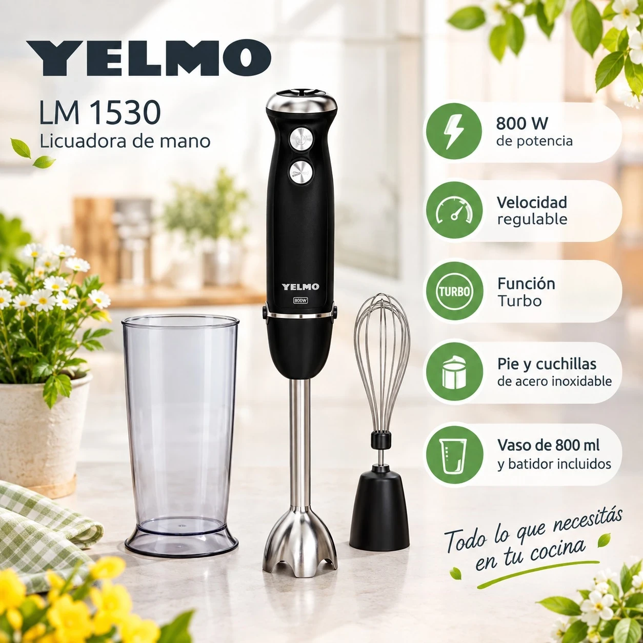 LICUADROA DE MANO YELMO LM 1530 - 800W