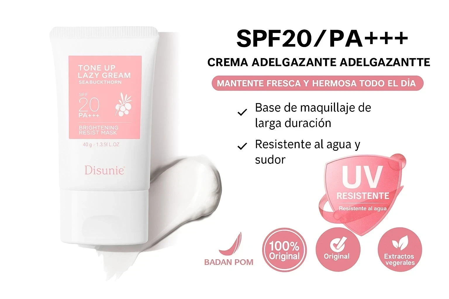 💖 Disunie Tone-Up Lazy Cream con SPF 20  40g 💝