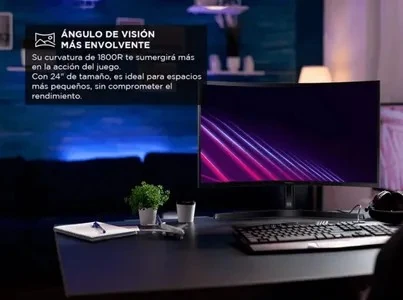 Monitor Gamer 24 Samsung Curvo Full Hd 100Hz  2