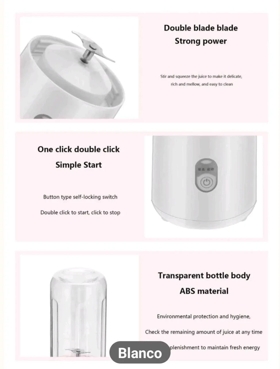 ABS exprimidor eléctrico portátil para cocina    2
