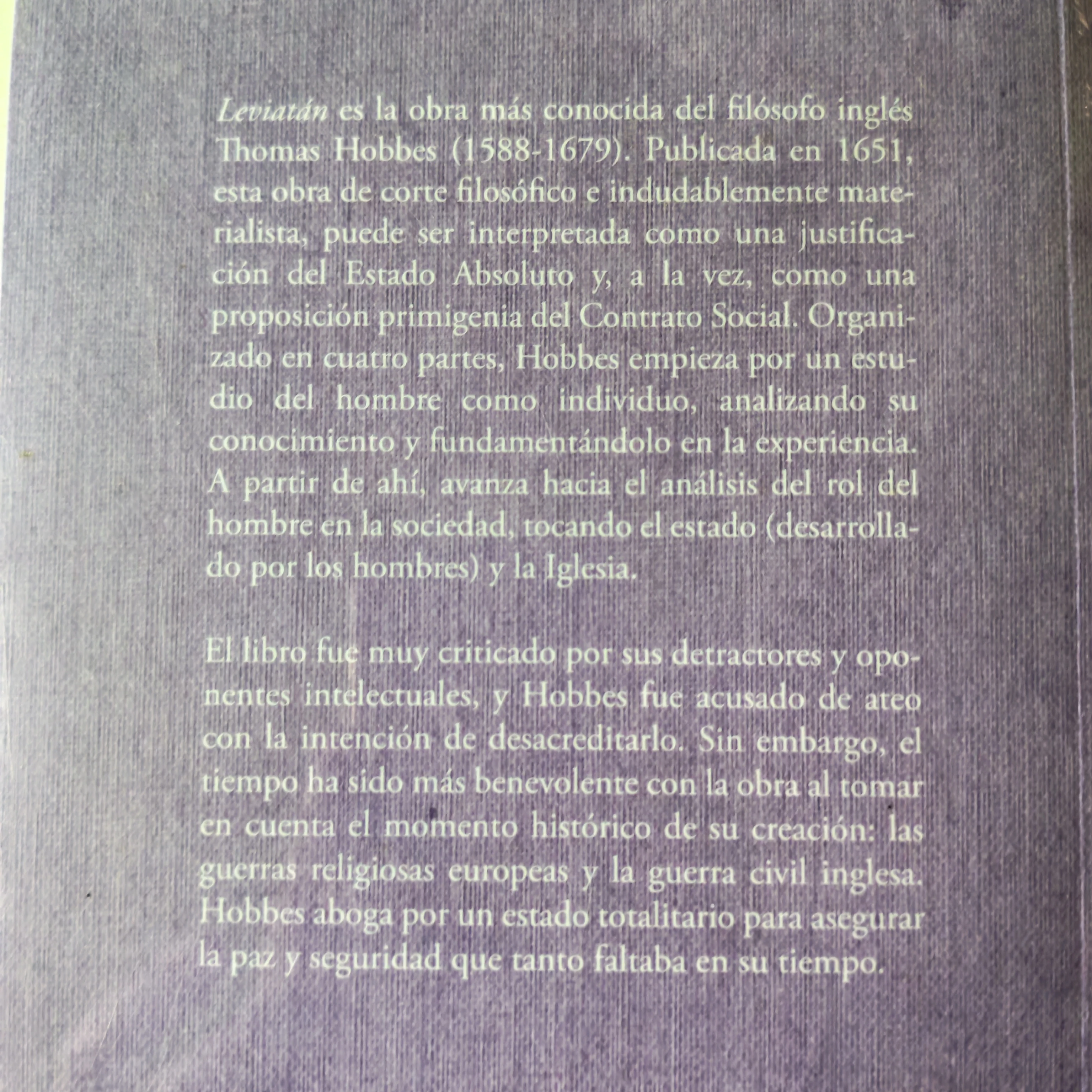 Leviatán Thomas Hobbes , nuevo  3