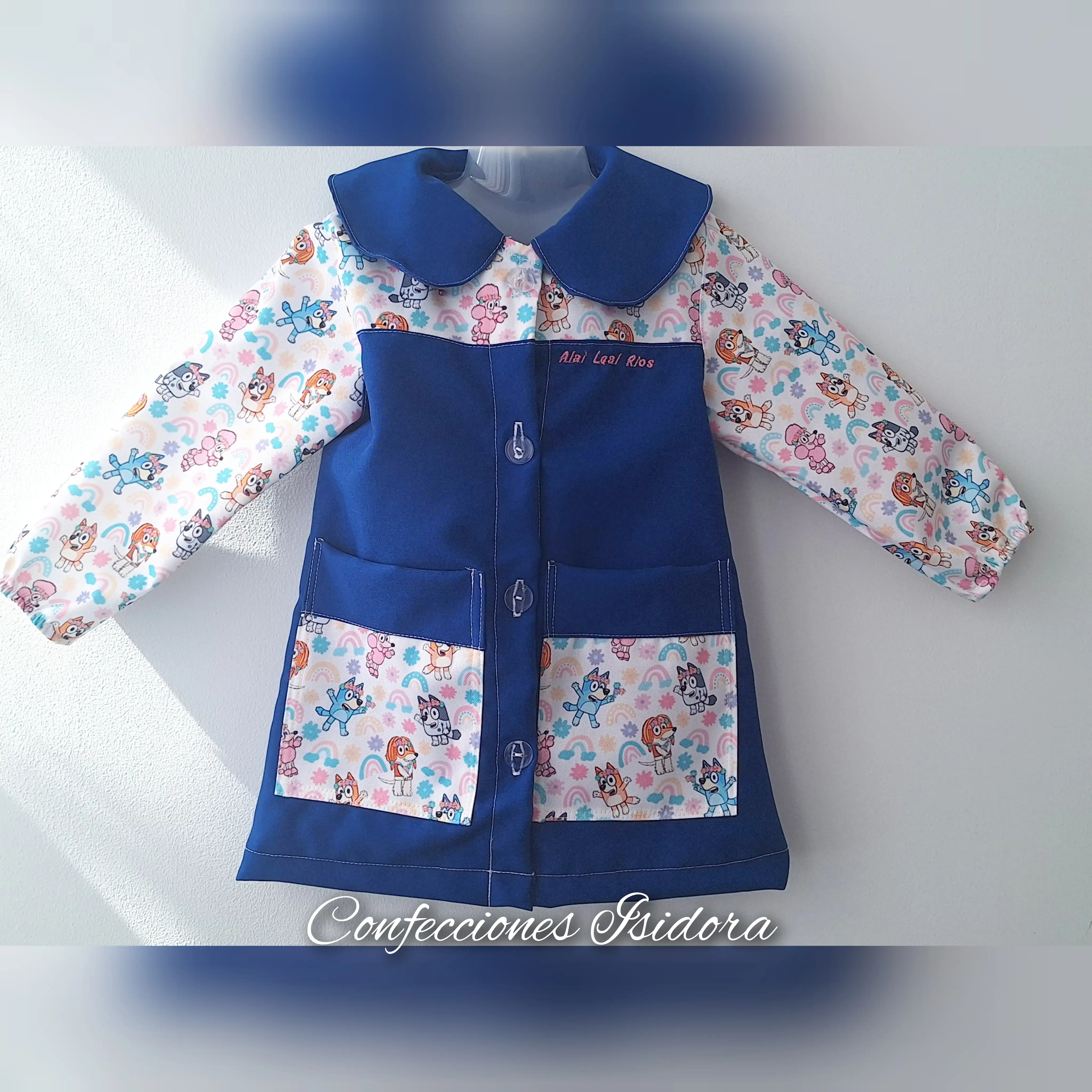 Delantal bluey , Azul rey 