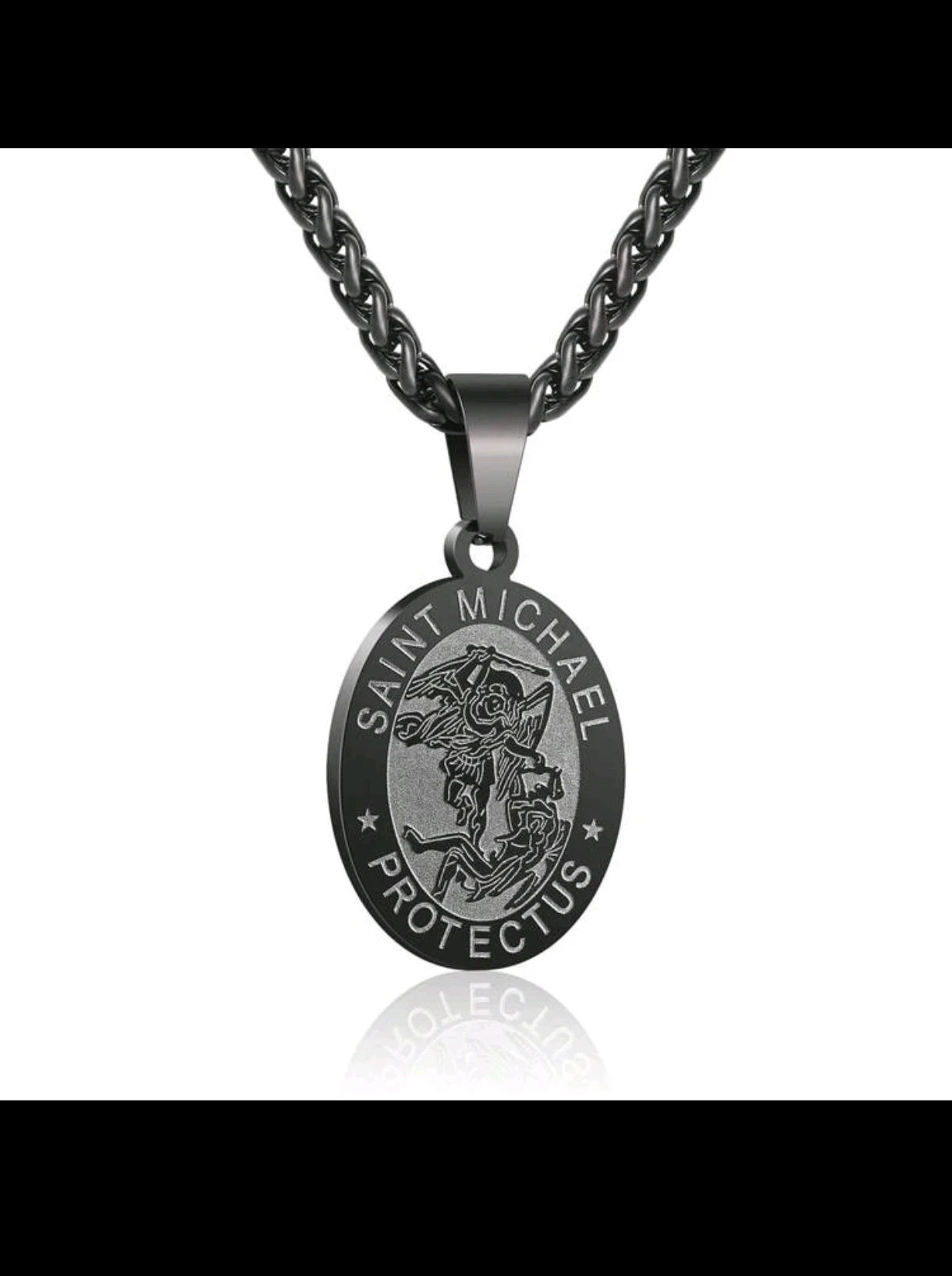Cadena con Medalla de San Miguel Arcángel en Acero Inoxidable 5