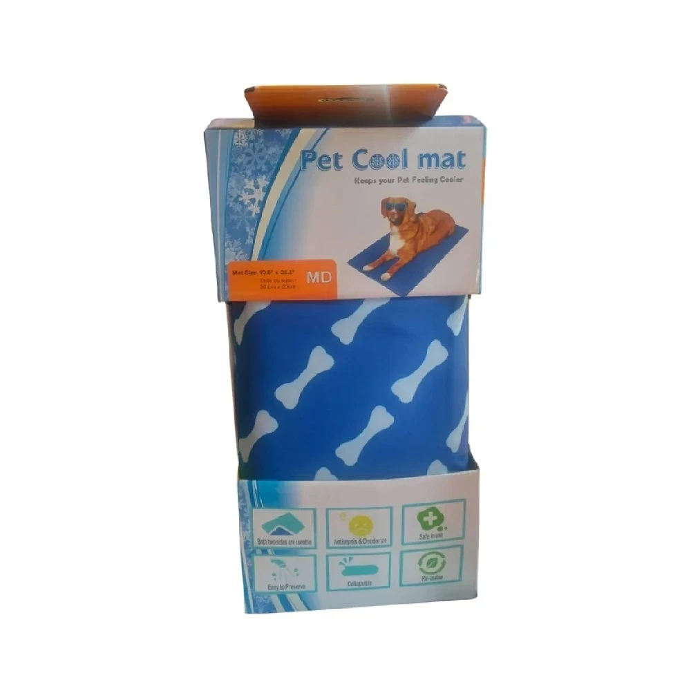 Colchoneta refrigerante pet cool mat diseño huesos