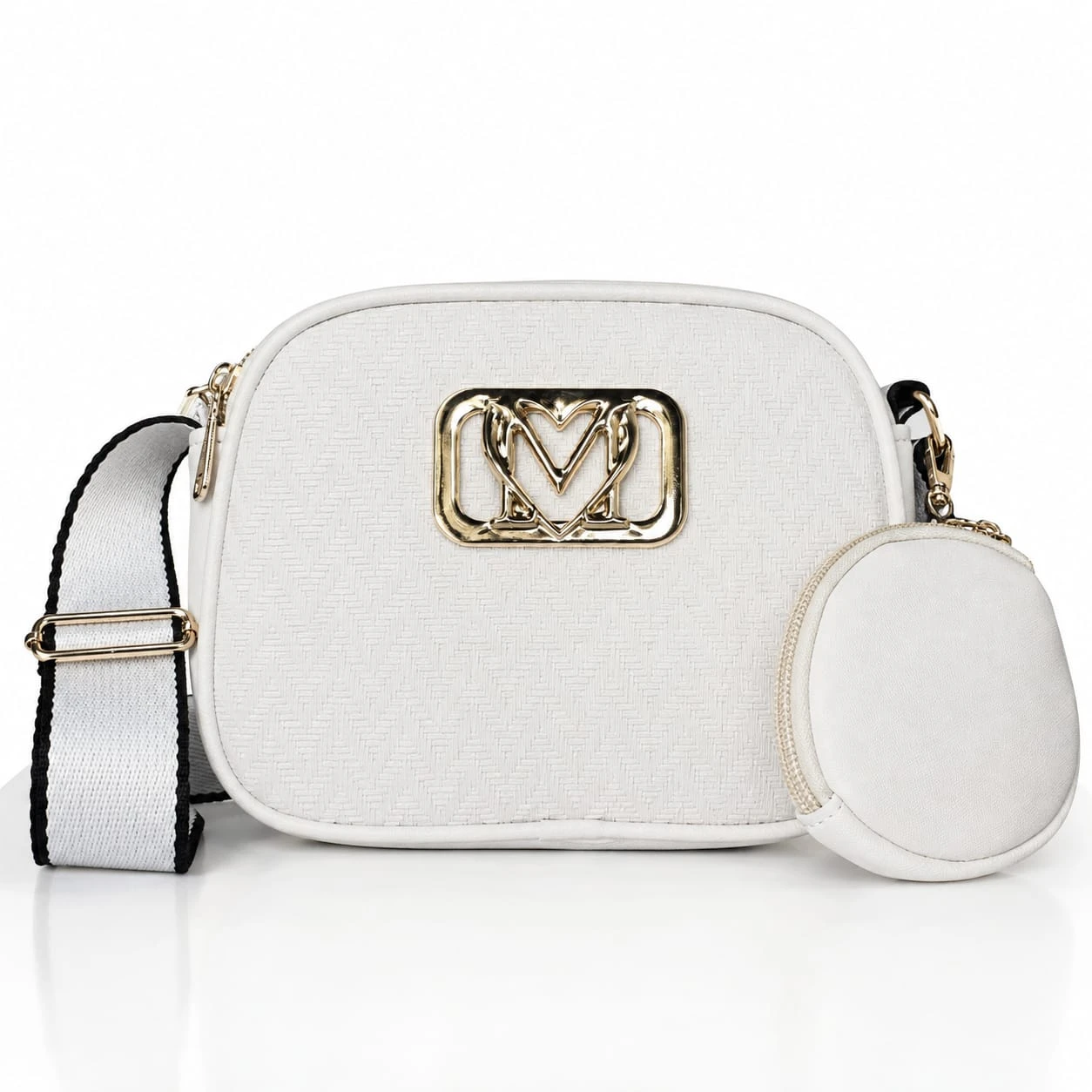 Bolso Manos Libres + Monedero Blanco MV