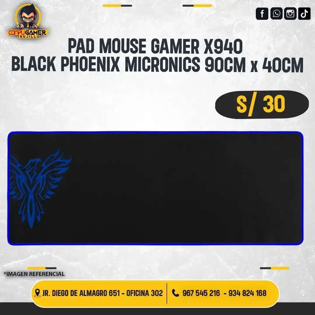 PAD MOUSE GAMER MICRONICS X940 XL