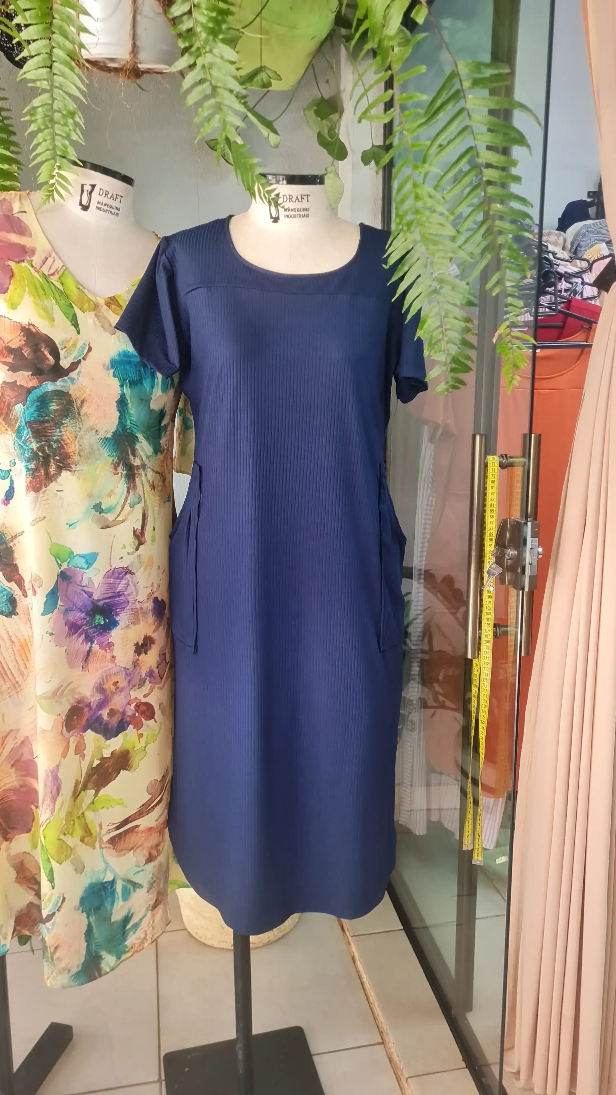 Vestidos malhas caneladas