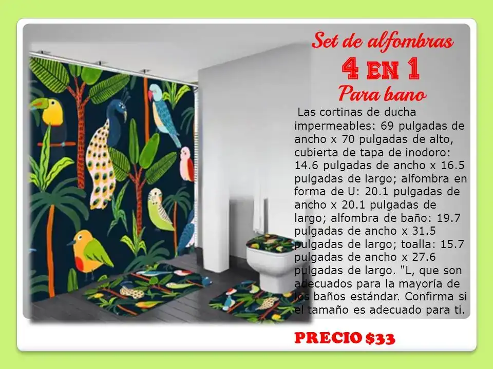 Set de alfombras para baño 