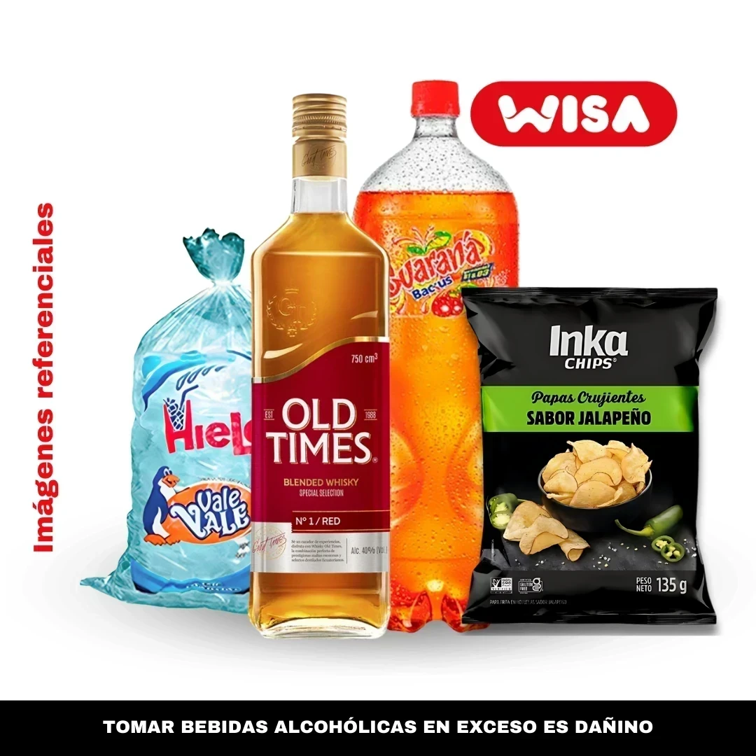 Combo Old Times Red 750 ML + Inka Chips