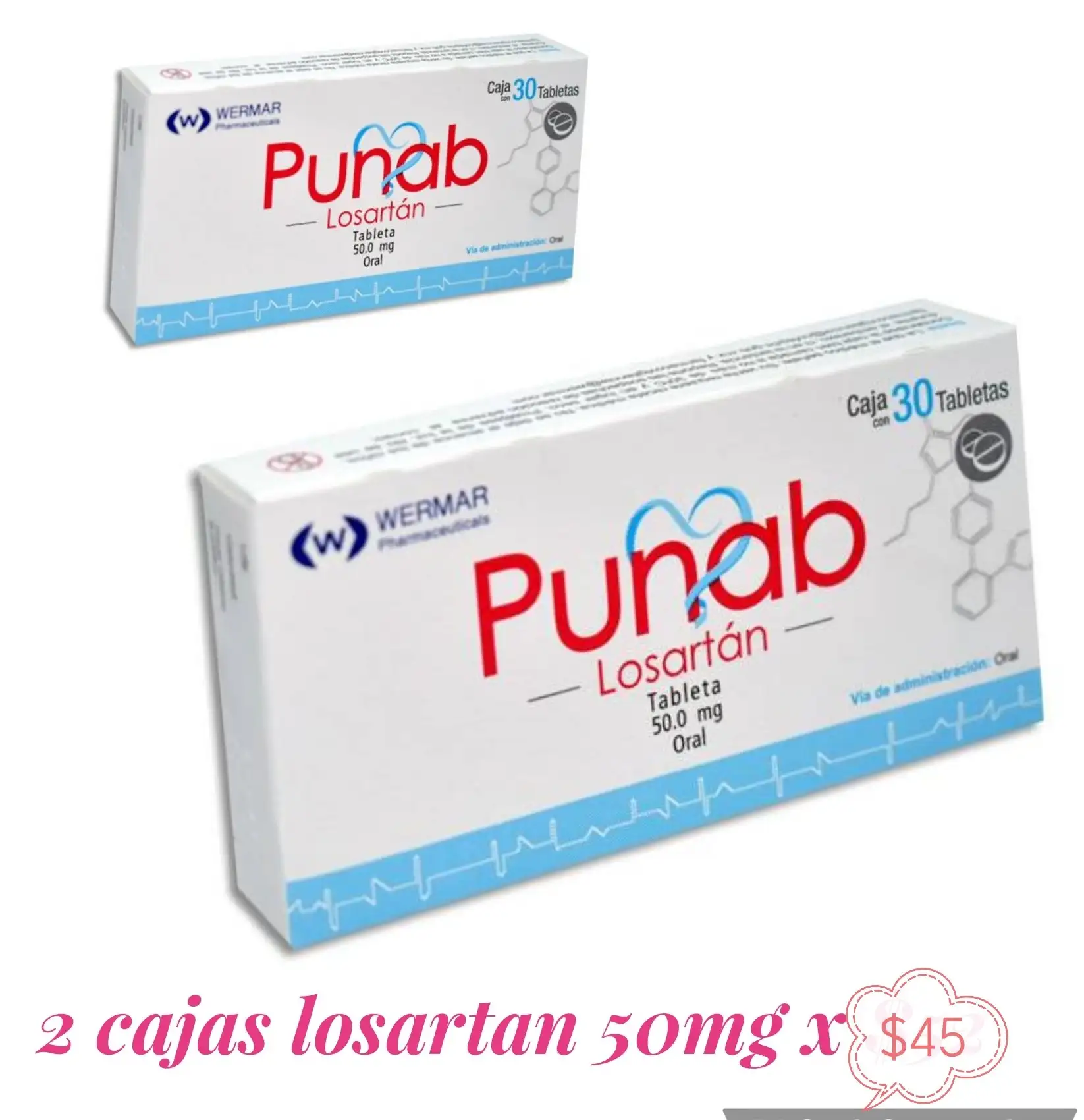 Losartan 50mg / 30 tabletas