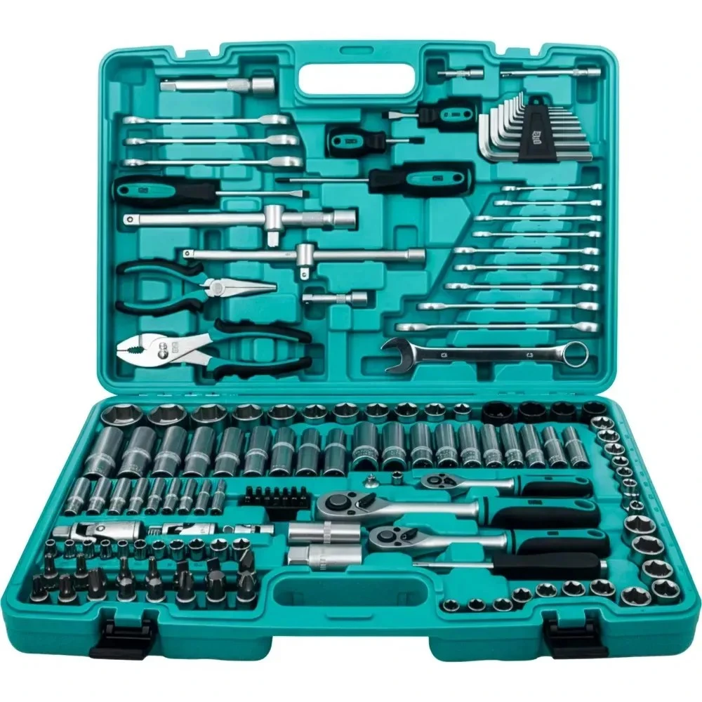 Juego Caja De Herramientas Vöhler 150 Piezas Racing Edition Azul Petróleo 4