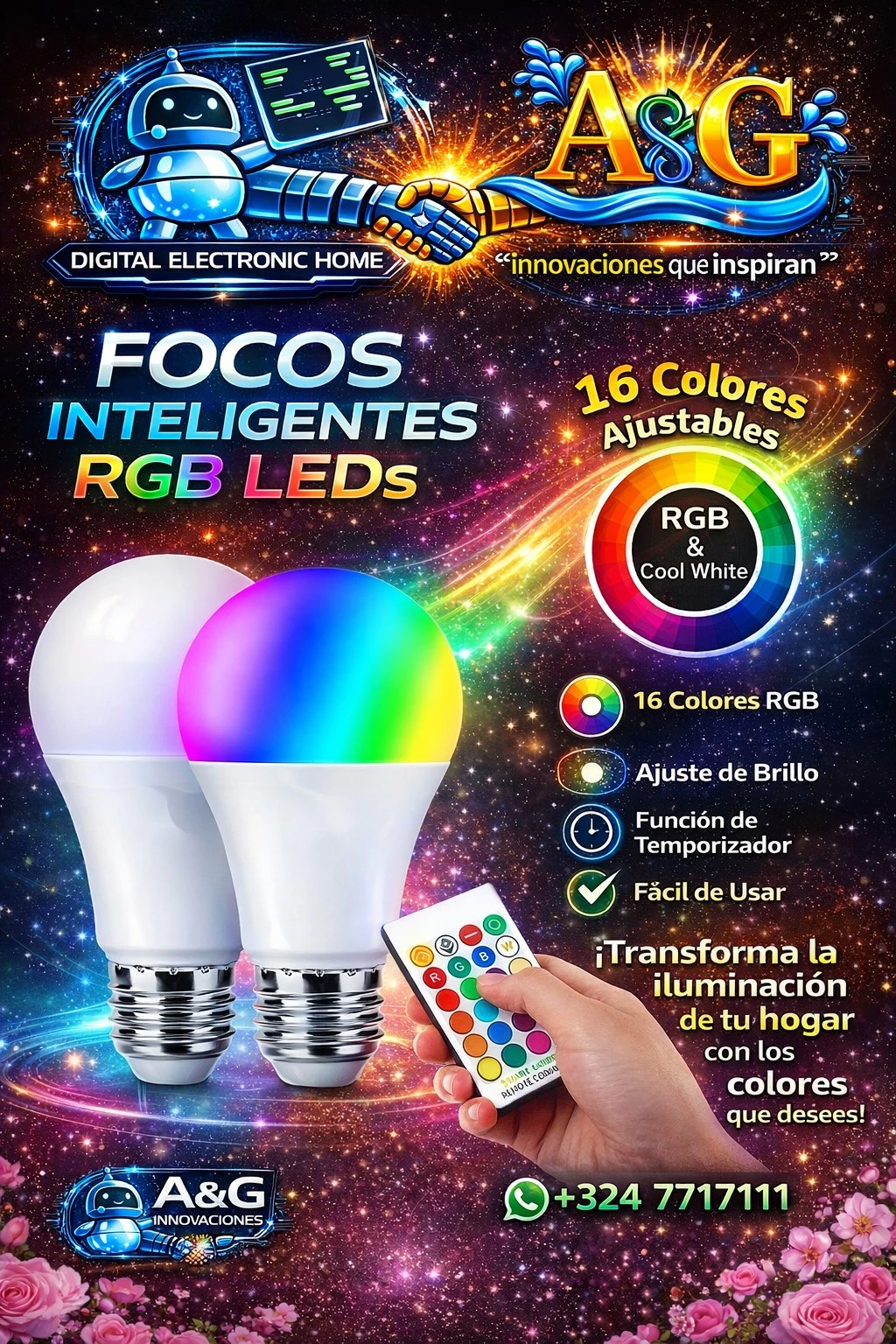 Bombilla LED RGB 
