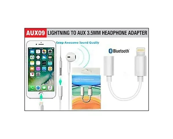 ADAPTADOR DE AURICULARES LIGHTNING A AUX 3.5MM