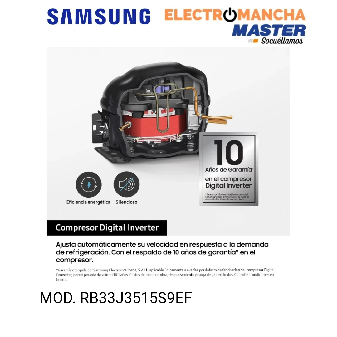 FRIGO COMBI SAMSUNG RB33J3515S9EF INOX. NF CLASE E 8