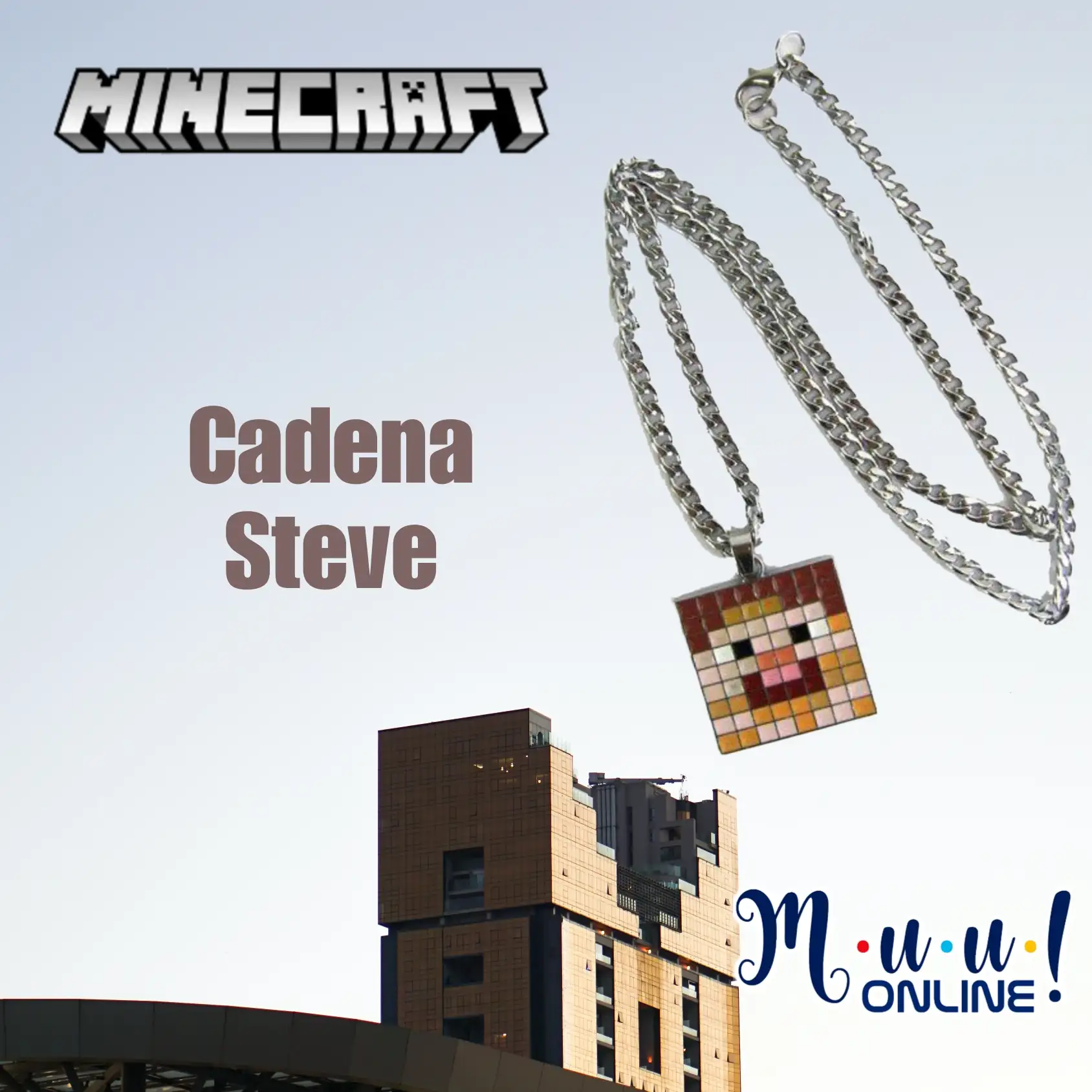 Cadena Steve Minecraft 