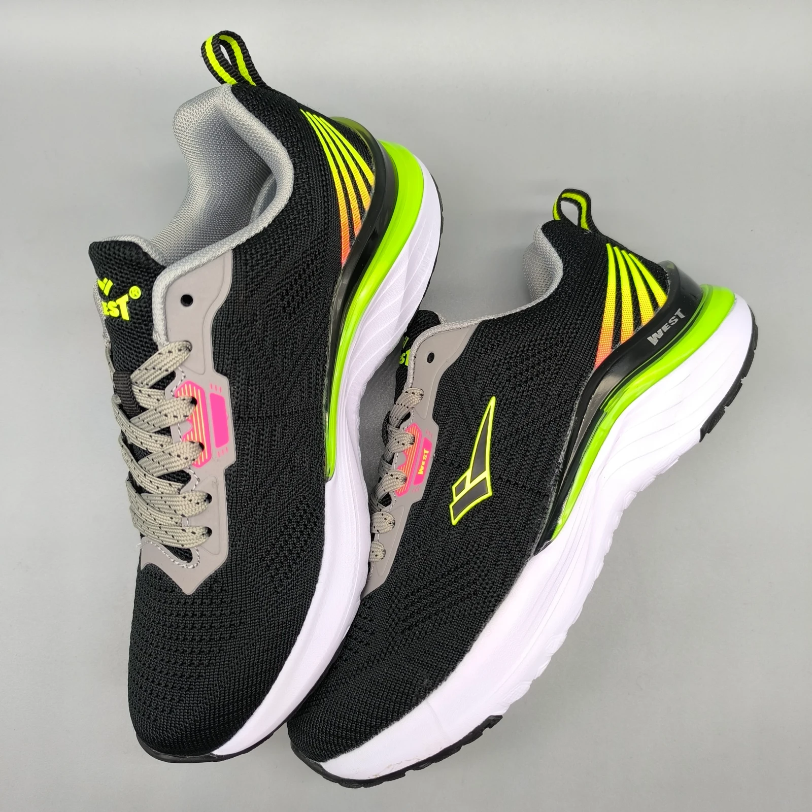 WEST DE DAMA BLACK/ LT GRAY/ LIME  10