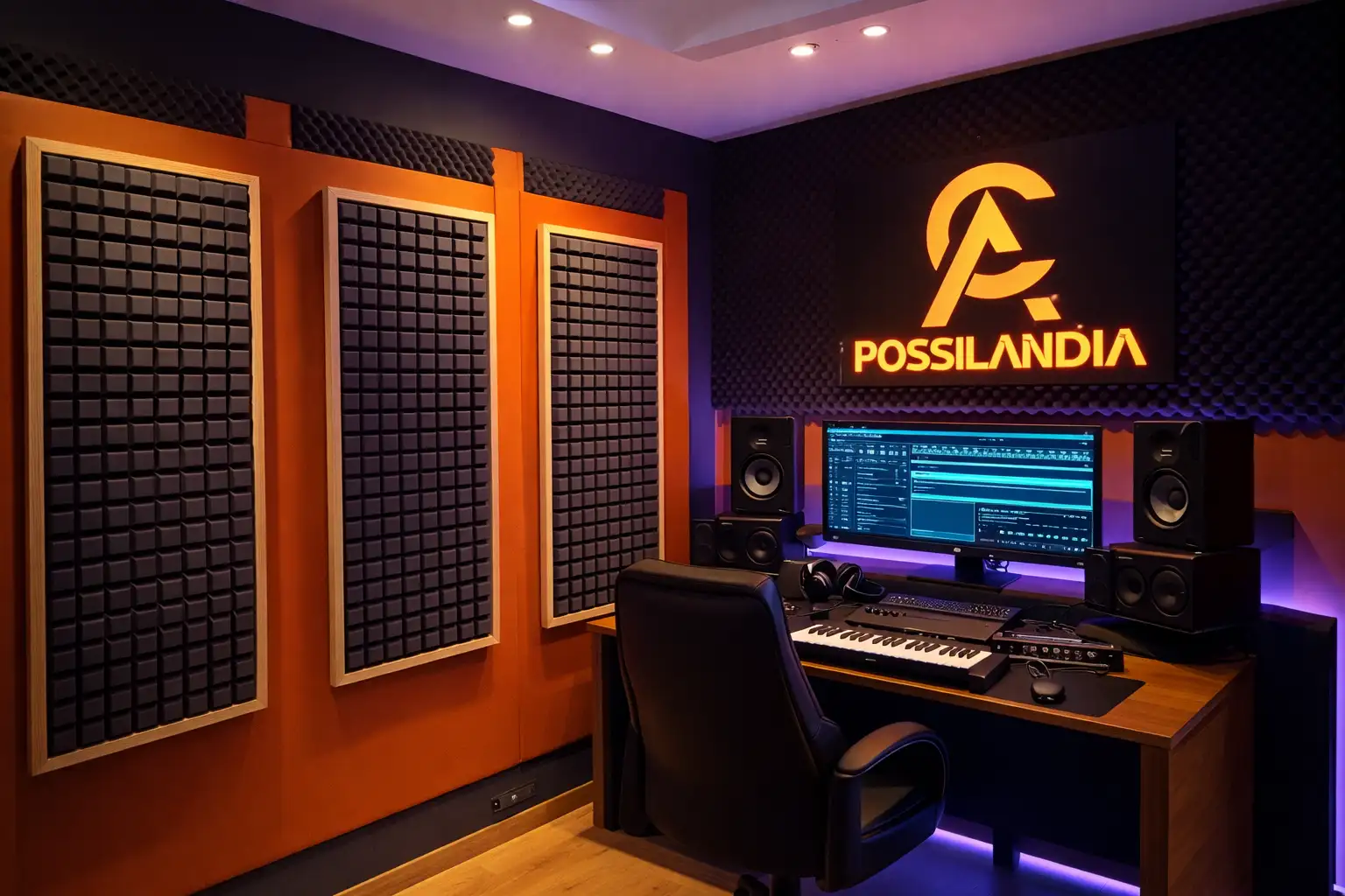 Panel acustico con marco en madera listo pra colgar  2