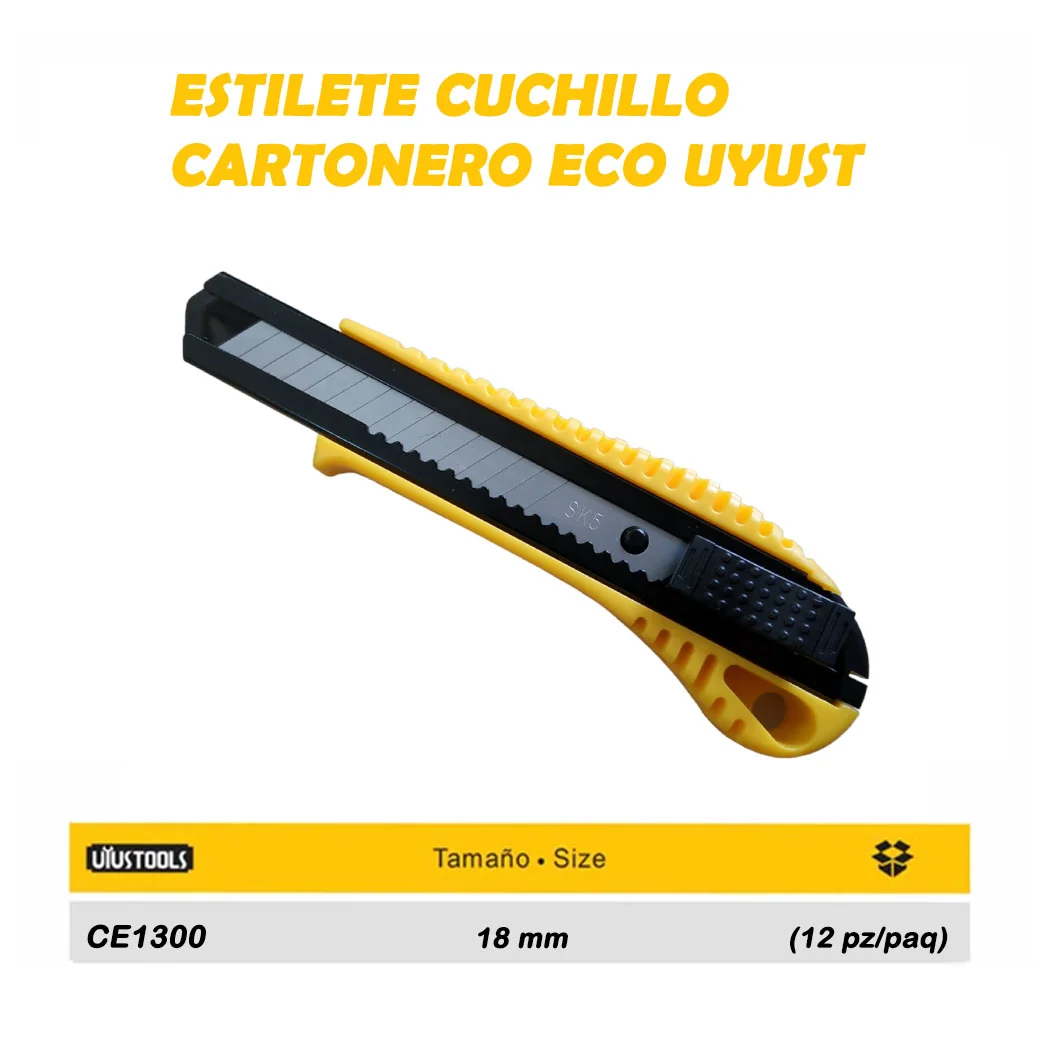 ESTILETE CUCHILLO CARTONERO ECO UYUST 18mm