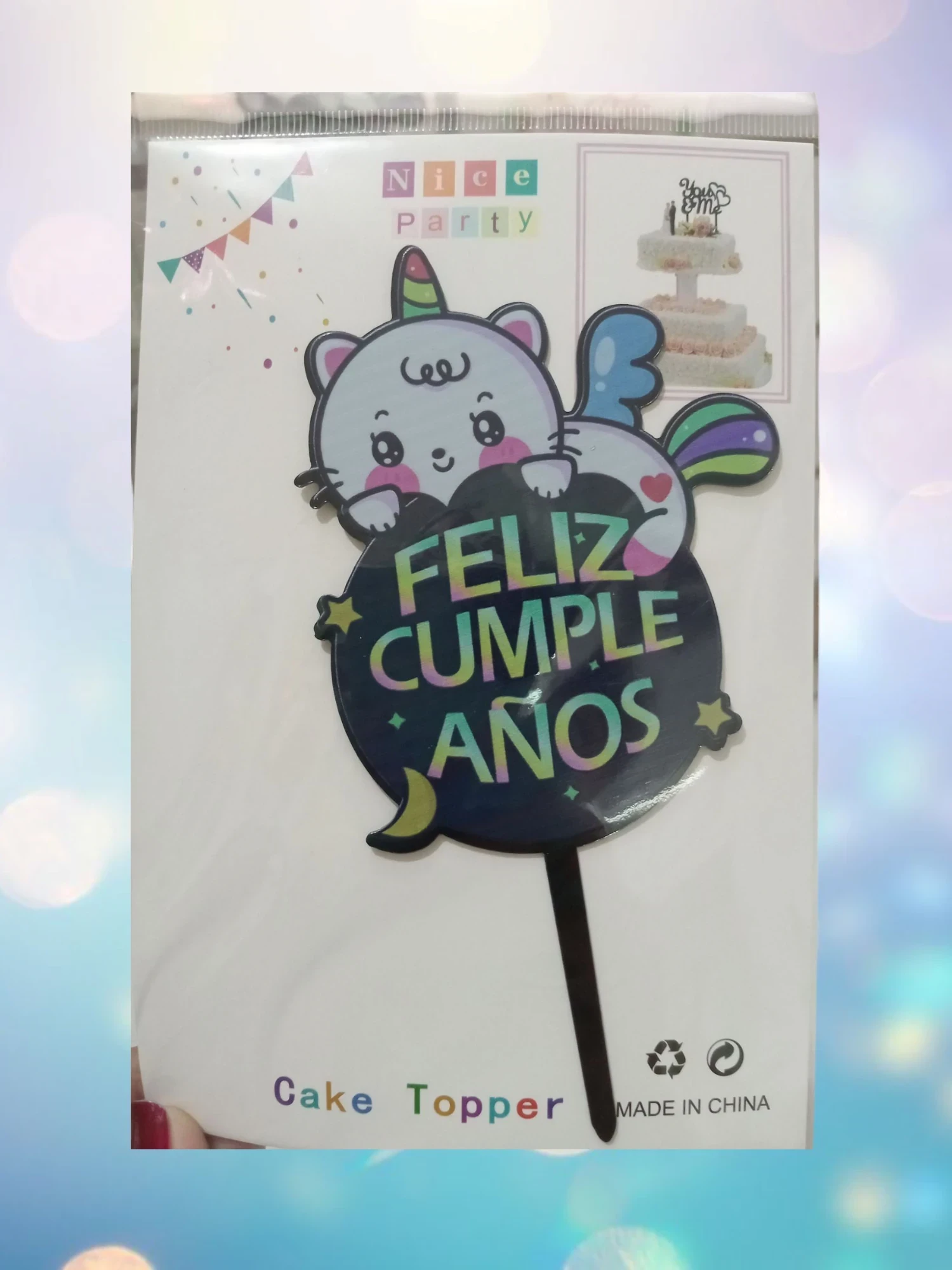 Topper de torta gatito