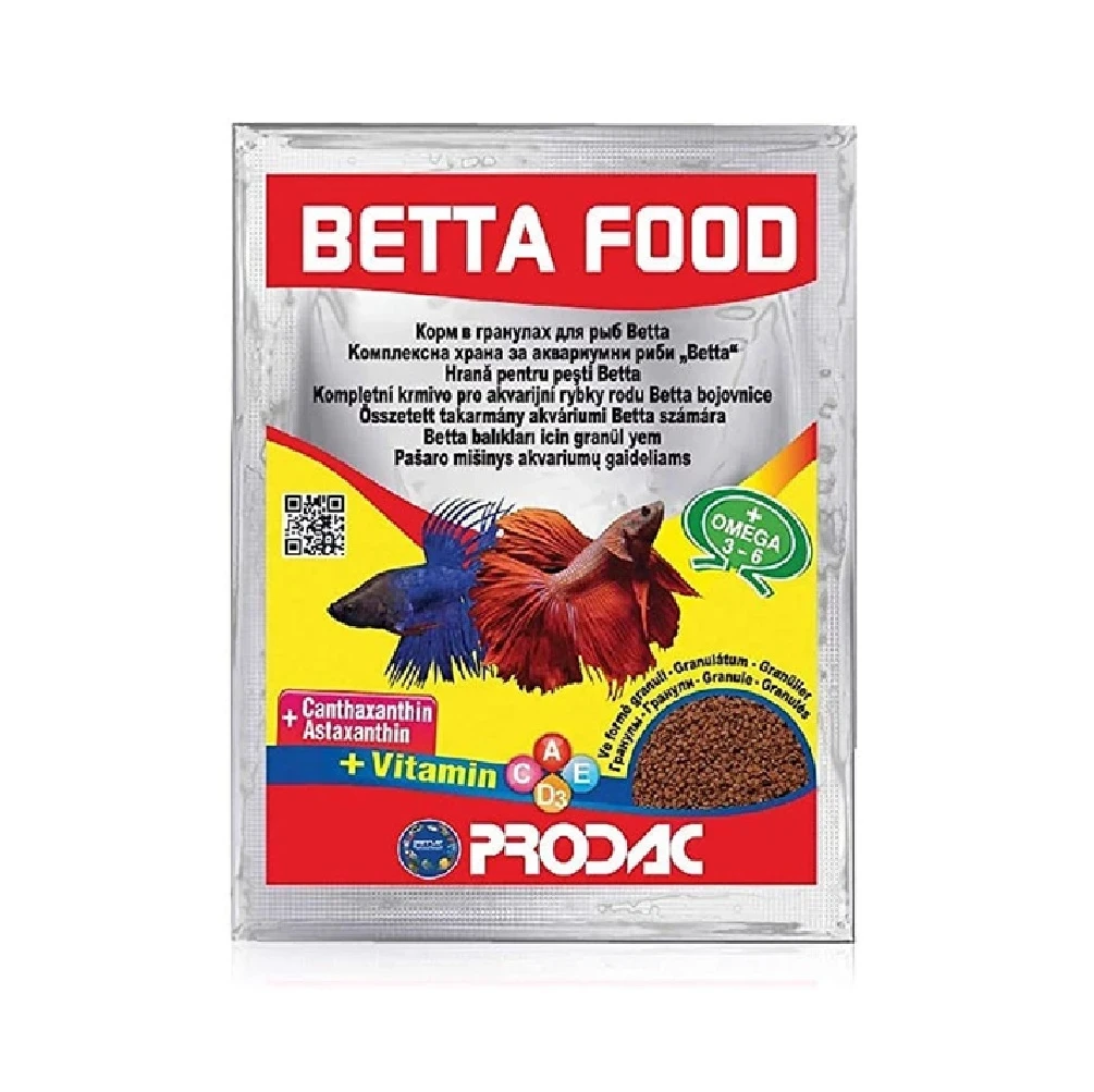 Alimento granulado para bettas - Betta Food Prodac x 12 grs.