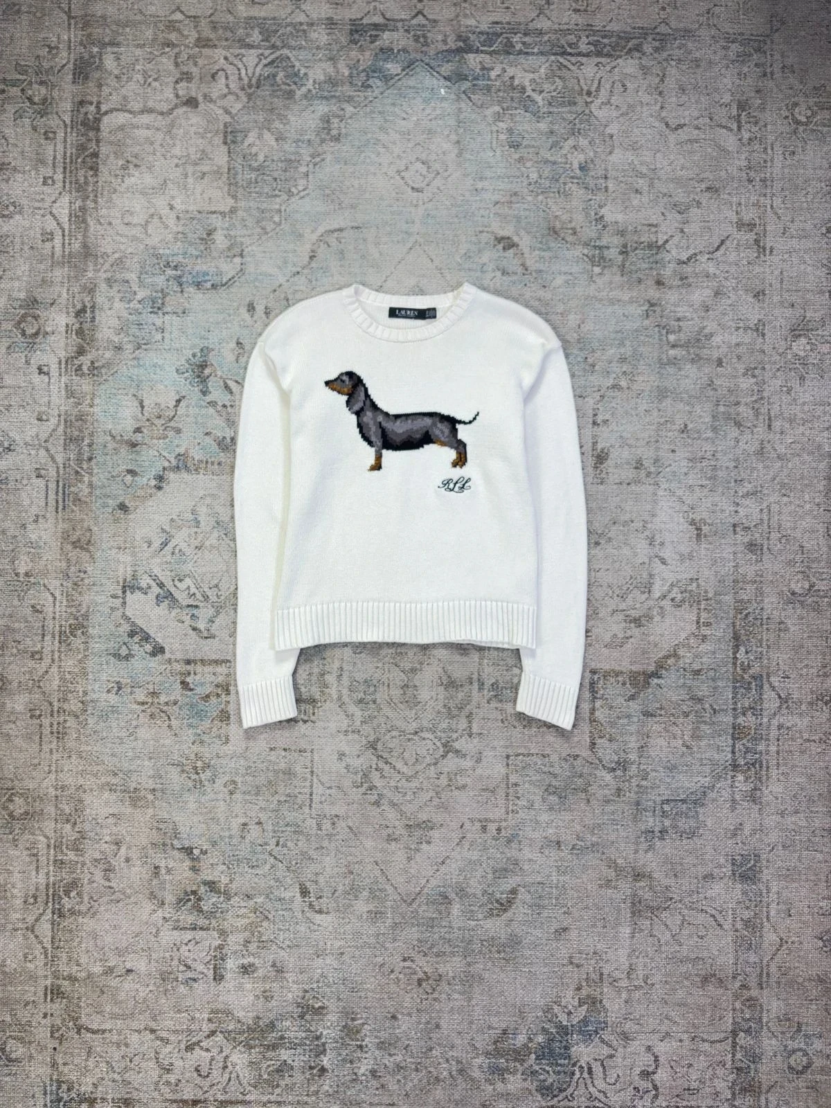 LAUREN RALPH LAUREN DACHSHUND KNIT SWEATER 8