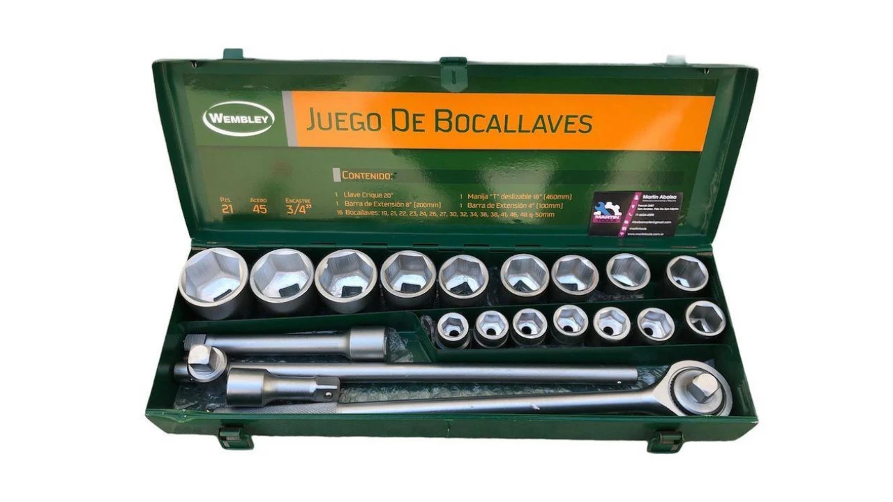 Caja de 21 piezas en 3/4 wembley