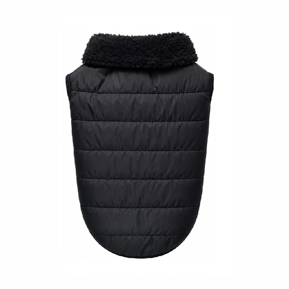 Chaleco impermeable con forro peluche negro
