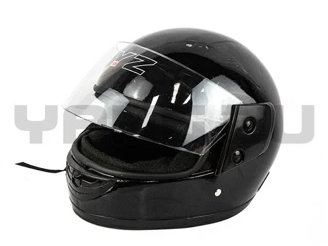 CASCO NEGRO BRILLANTE ECONÓMICO 