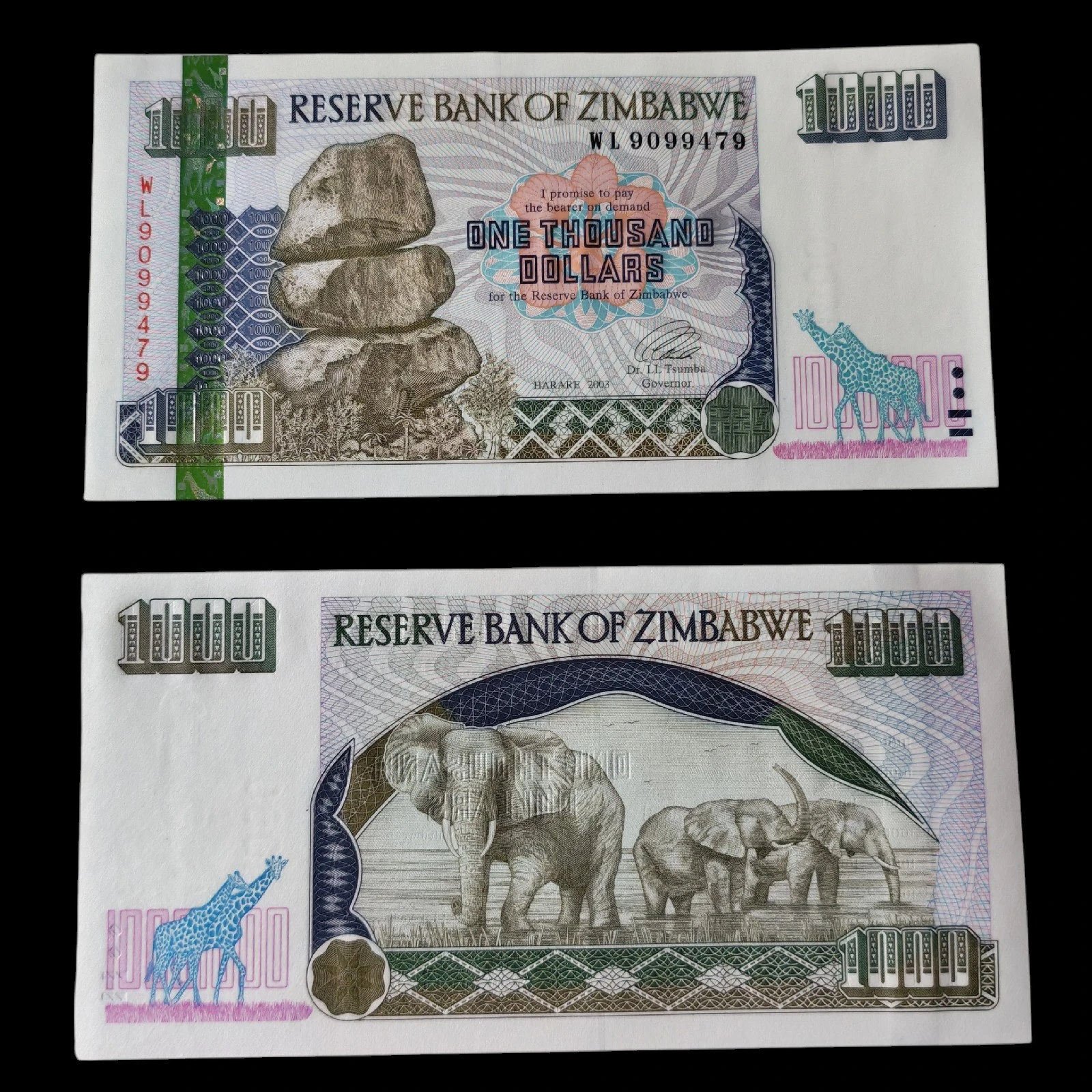° Zimbawe 1000 Dolares UNC